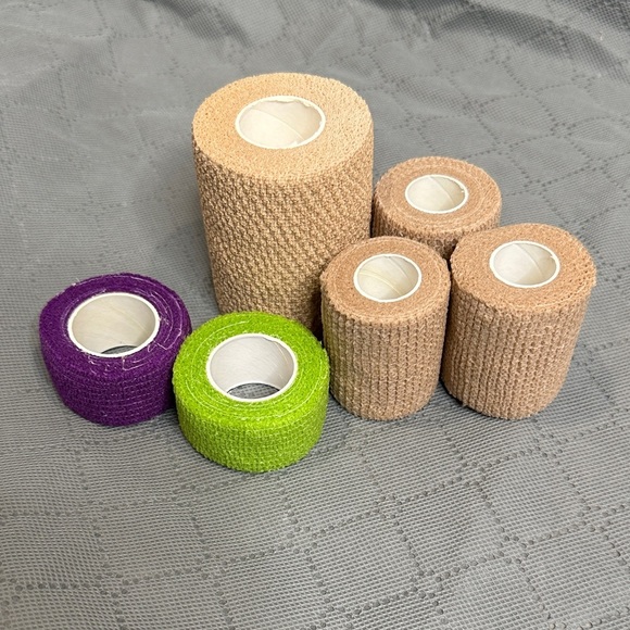 Pet Bandage Wraps - Brown, Purple, Green Assorted Sizes 6 Rolls Dog Horse Sport - Picture 6 of 7